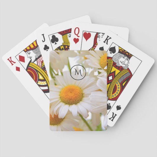 Bright Daisies Elegant Personalised Pokerkaarten (Achterkant)