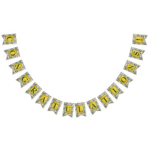 Bright Daisy Birthday Gefeliciteerd Vlaggetjes