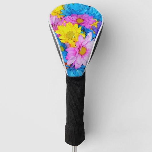Bright Daisy Flower Mix Golfheadcover (Voorkant)