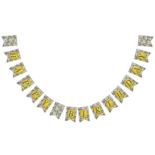  Bright Daisy Happy Birthday Vlaggetjes (Alle)