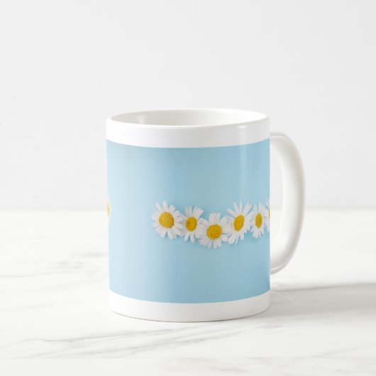 Bright Daisy Row op Sky Blue Mok (Voorkant rechts)