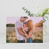 Bright Days Ahead Nieuwjaar Foto Feestdagenkaart (Staand voorkant)