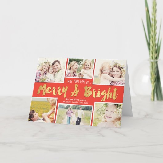 Bright Days Bewerkbare Kleur Collage Vakantie Kaar Feestdagen Kaart (Voorkant)