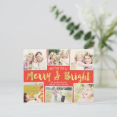 Bright Days Bewerkbare Kleur Collage Vakantie Kaar Feestdagenkaart (Staand voorkant)