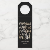 Bright Days EDITABLE COLOR Holiday Bottle Label (Voorkant)