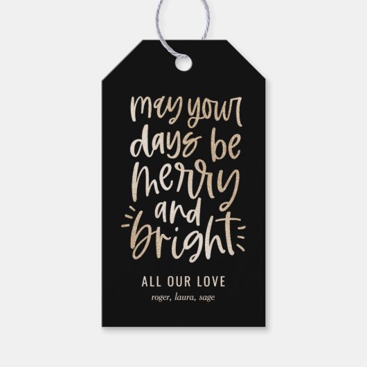 Bright Days EDITABLE COLOR Holiday Gift Labels Cadeaulabel (Voorkant)