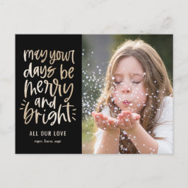 Bright Days EDITABLE COLOR Holiday Kaart Briefkaar