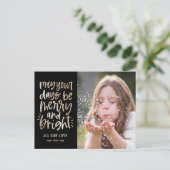 Bright Days EDITABLE COLOR Holiday Kaart Briefkaar (Staand voorkant)