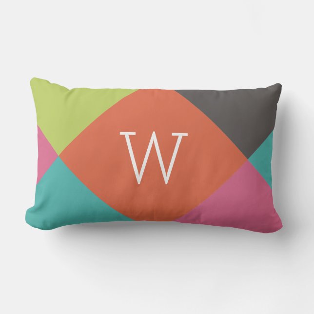 Bright Diamanten Monogram Kussen (Voorkant)