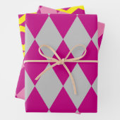 Bright Diamond Argyle Patroon Wrap Craft Paper (In situ)
