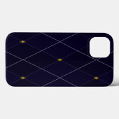 Bright Diamond Navy Argyle Tough Xtreme Case-Mate iPhone Case (Achterkant (horizontaal))