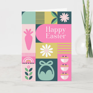 Bright Different Colours Easter Card Kaart