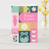 Bright Different Colours Easter Card Kaart (Gele Bloem)