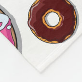 Bright Donut Whimsical Pattern Fleece Deken (Hoek)