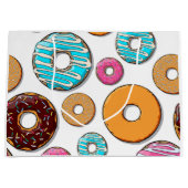Bright Donut Whimsical Pattern Groot Cadeauzakje (Voorkant)