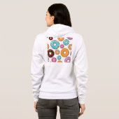 Bright Donut Whimsical Pattern Hoodie (Achterkant volledig)