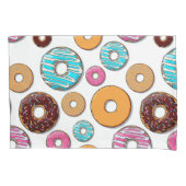 Bright Donut Whimsical Pattern Kussensloop (Voorkant)