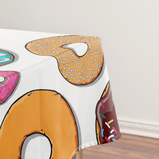 Bright Donut Whimsical Pattern Tafelkleed (Voorbeeld)