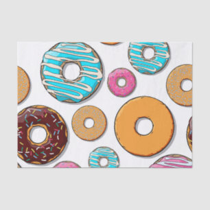 Bright Donut Whimsical Pattern Tissuepapier