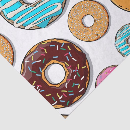 Bright Donut Whimsical Pattern Tissuepapier (Detail)