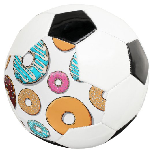 Bright Donut Whimsical Pattern Voetbal (Drie kwart)