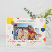 Bright Dots Happy Mother's Day Mommy Photo Feestdagenkaart (Staand voorkant)