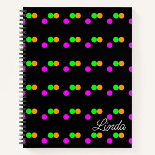 Bright Dots Naam Journal Notebook Notitieboek