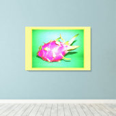 "Bright Drakenfruit": foto. Bestel nu Canvas Afdruk (Insitu (Houten vloer))