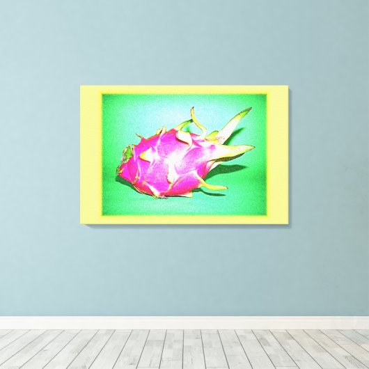 "Bright Drakenfruit": foto. Bestel nu Canvas Afdruk (Insitu (Houten vloer))
