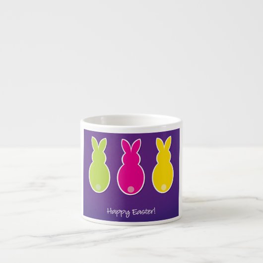 Bright Easter Bunny Silhouette Espresso Kop (Voorkant)