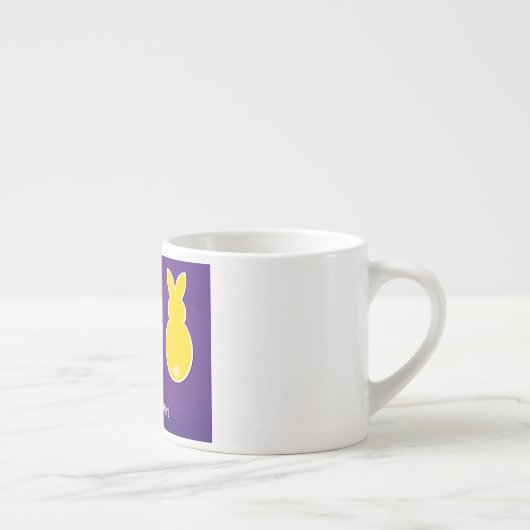 Bright Easter Bunny Silhouette Espresso Kop (Rechts)