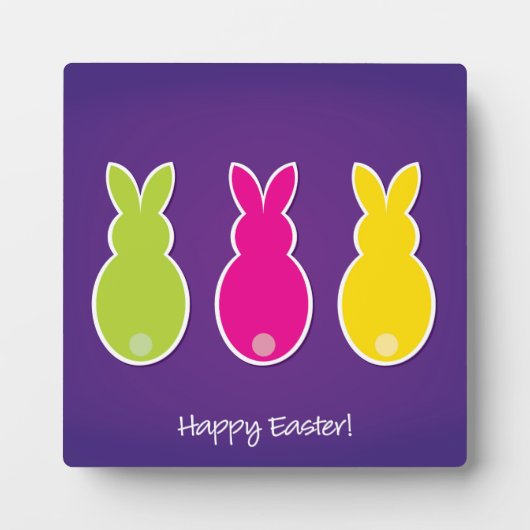 Bright Easter Bunny Silhouette Fotoplaat (Voorkant)