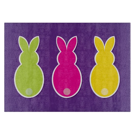 Bright Easter Bunny Silhouette Snijplank (Voorkant)