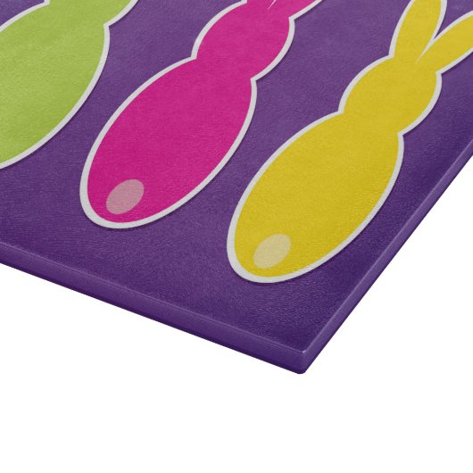 Bright Easter Bunny Silhouette Snijplank (Hoek)