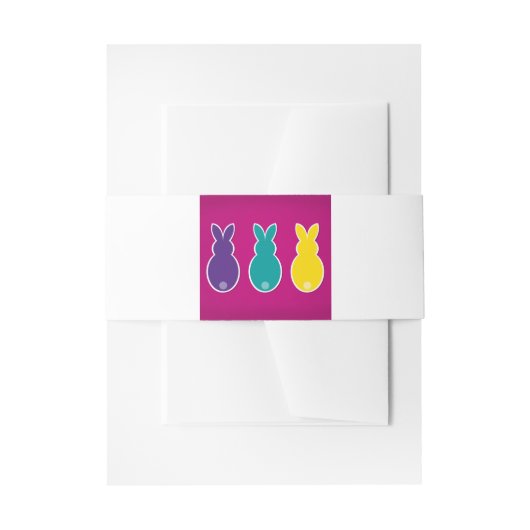 Bright Easter Bunny Silhouette Uitnodigingen Wikkel (Voorkant Voorbeeld)