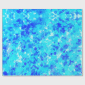 Bright Electric Blue Abstracte penseelstreken Cadeaupapier (Vlak)