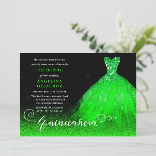 Bright Emerald Green Kaart (Staand voorkant)