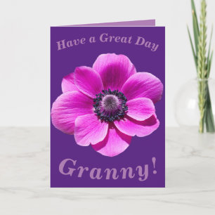 Bright en Bold Bloemen Verjaardag Kaart voor Grann