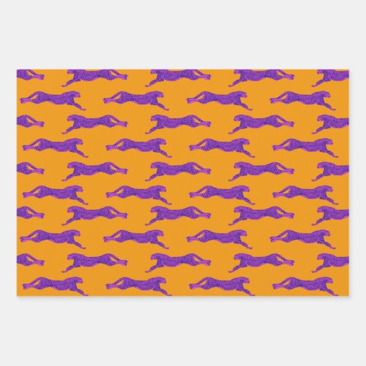 Bright en Bold Hot Pink Cheetah Inpakpapier Vel (Voorkant 2)