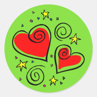 Bright en Breezy Hearts Stickers