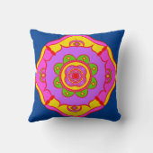 Bright en Edgy Colored Rangoli Kussen (Achterkant)