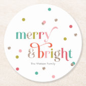 Bright en Merry Holiday Party Onderzetters (Voorkant)
