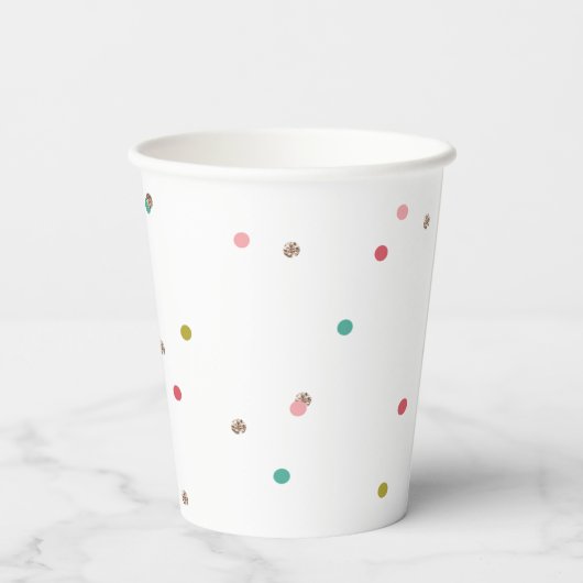 Bright en Merry Holiday Party Paper Cup Papieren Bekers (Achterkant)