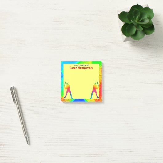 Bright Energetisch Baseball-thema voor coach Post-it® Notes (Kantoor)
