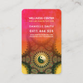 Bright Energy Green Mandala Balance Yoga New age Visitekaartje (Achterkant)