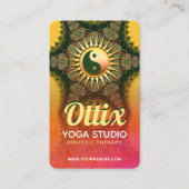 Bright Energy Green Mandala Balance Yoga New age Visitekaartje (Voorkant)