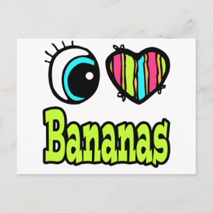 Bright Eye Hart Ik Hou Van Bananen Briefkaart