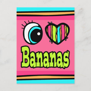 Bright Eye Hart Ik Hou Van Bananen Briefkaart