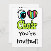 Bright Eye Heart I Love Choir Kaart (Voorkant / Achterkant)