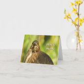 Bright Eyed Heron - Blank Wenskaart Kaart (Gele Bloem)